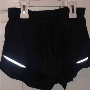 Size 4 Lululemon hottie hot shorts.